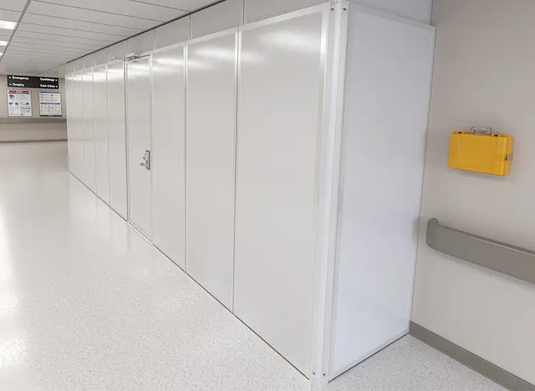Anteroom in hospital hallway