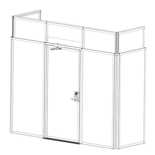 U-Shaped Anteroom, 27" offset kit, plan render